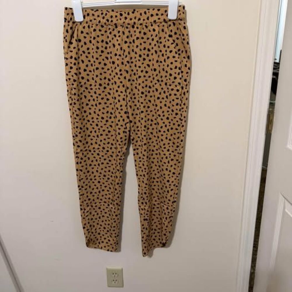 Fun Vintage Marine Layer Leopard Print Casual Pants – Medium – Soft & Chic - Picture 2 of 5